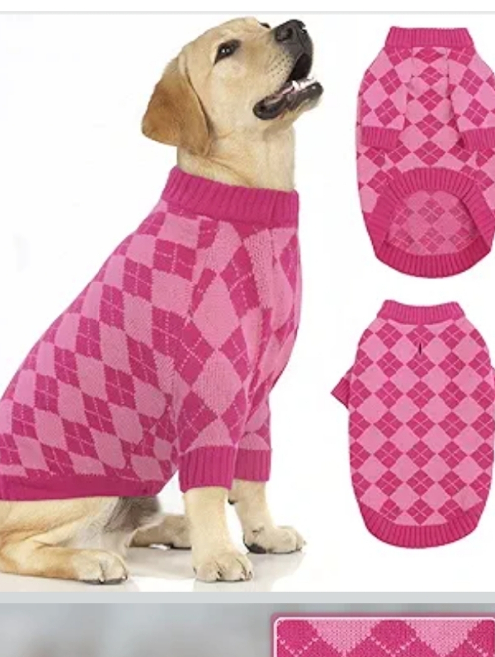 Pink Dog Sweater